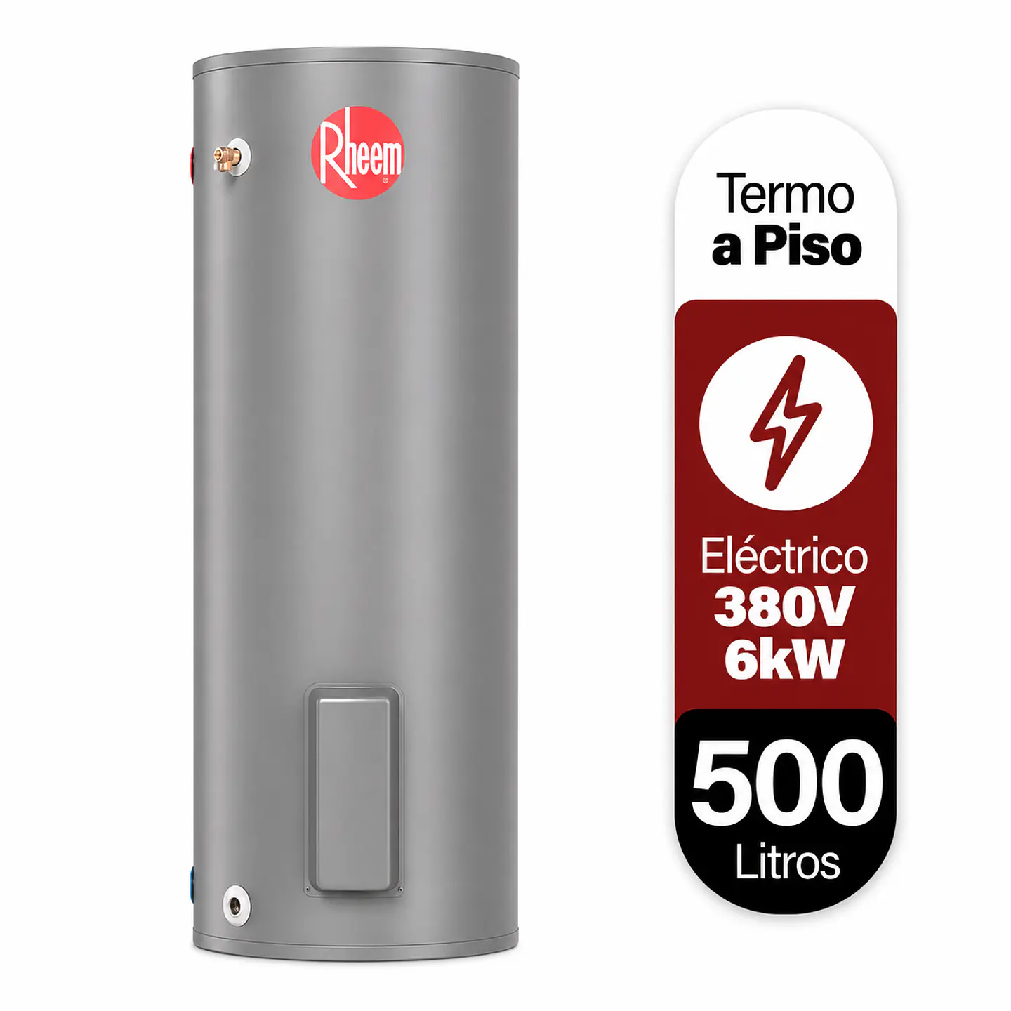 Termo eléctrico de piso 500 litros 380V 6kW Rheem 1