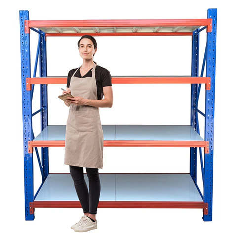 Rack 200x60x200 cm. 1200 kgs azul naranjo