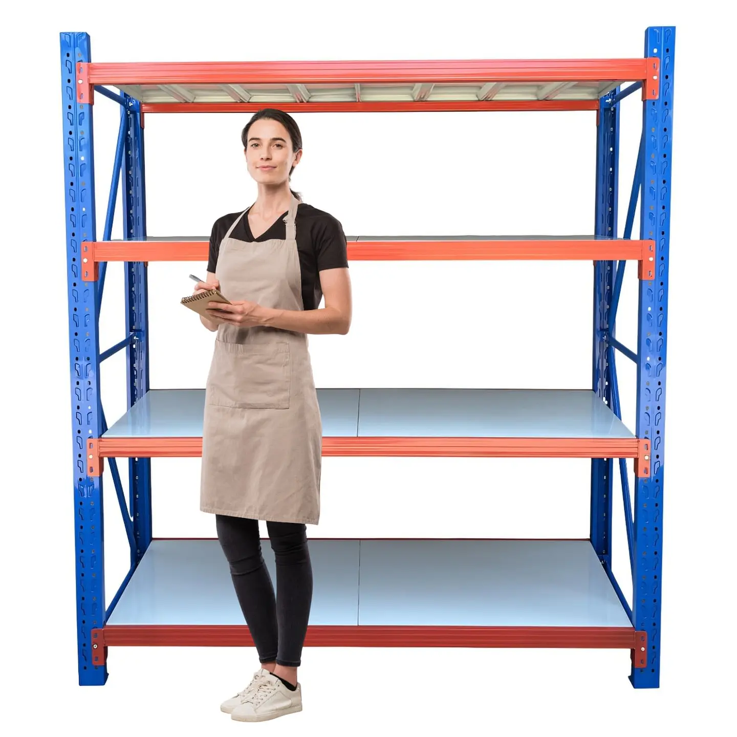Rack 200x60x200 cm. 1200 kgs azul naranjo 1