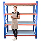 Rack 200x60x200 cm. 1200 kgs azul naranjo - Miniatura 1