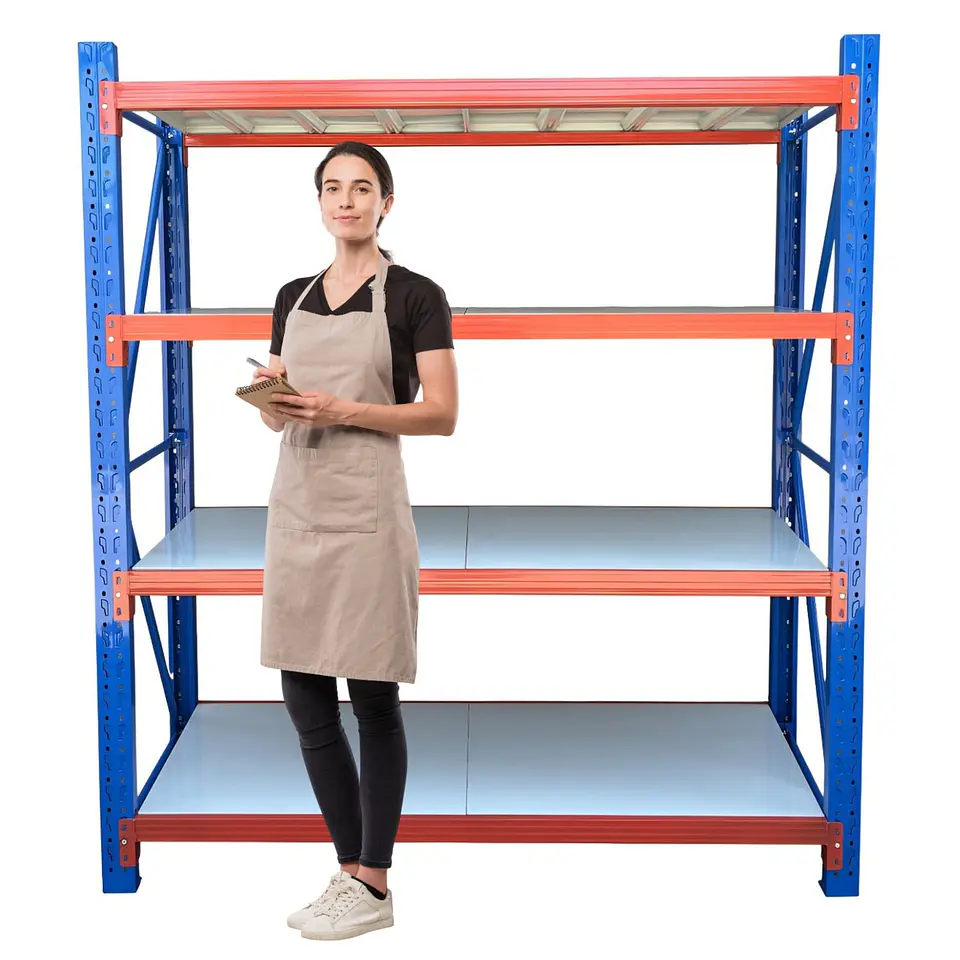 Rack 200x60x200 cm. 1200 kgs azul naranjo 1