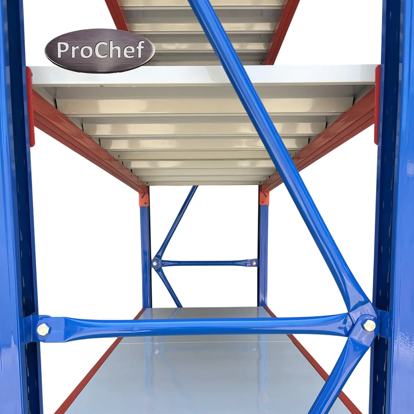 Rack 200x60x200 cm. 1200 kgs azul naranjo 5
