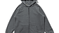 Hoodie zip Essentials gris oscuro - Miniatura 1