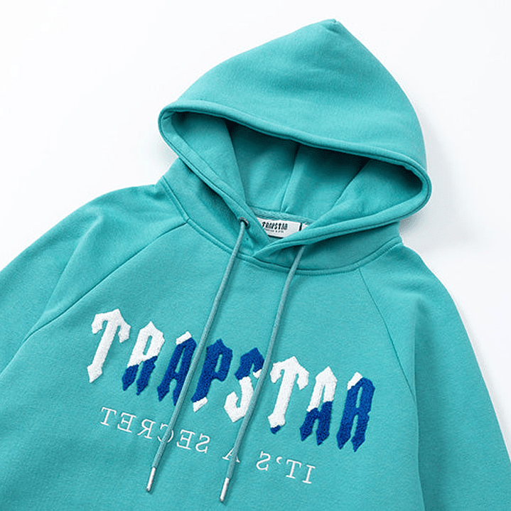 Hoodie Trapstar celeste Logo azul/blanco 3