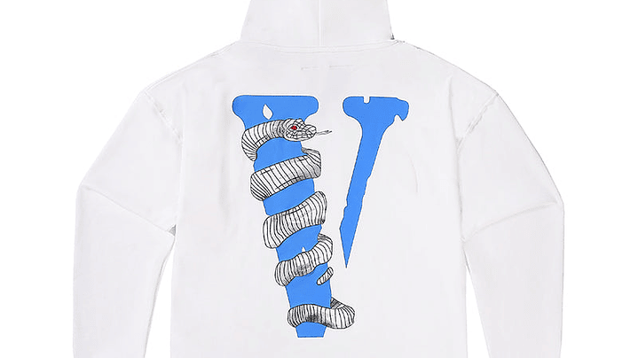 Hoodie Vlone Serpent Blanco/Azul 2