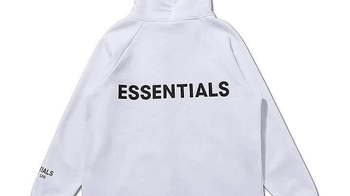 Hoodie zip Essentials blanco 2