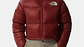 Chaqueta The north face nuptse mujer roja efecto cuero - Miniatura 1