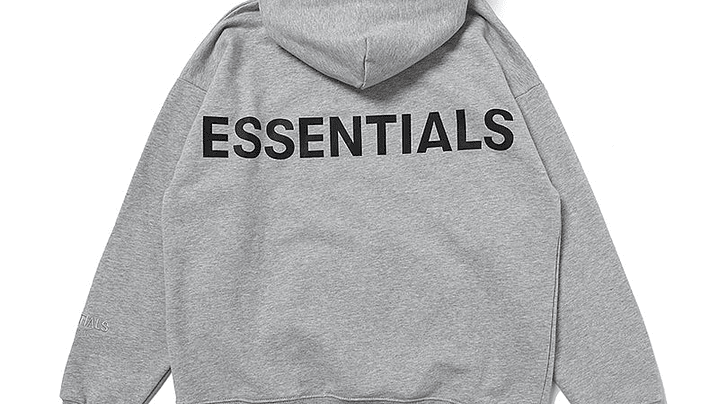 Hoodie Essentials gris reflectante 1
