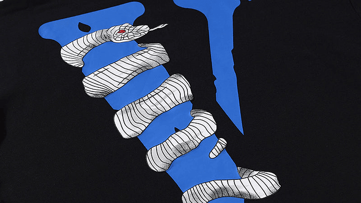 Hoodie Vlone Serpent Negro/Azul 4