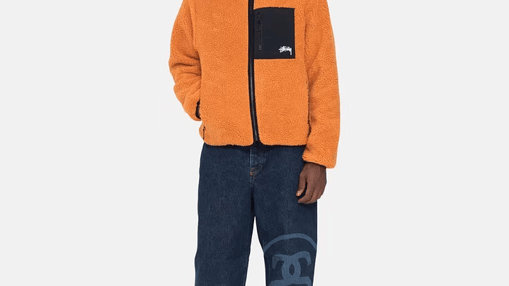 Sherpa stussy 8 ball terracota reversible 1