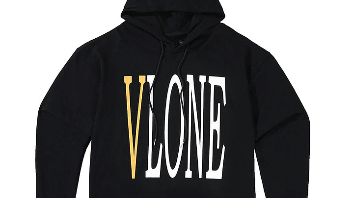 Hoodie Vlone Negro/Amarillo 1