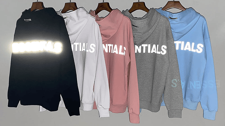 Hoodie Essentials gris reflectante 3