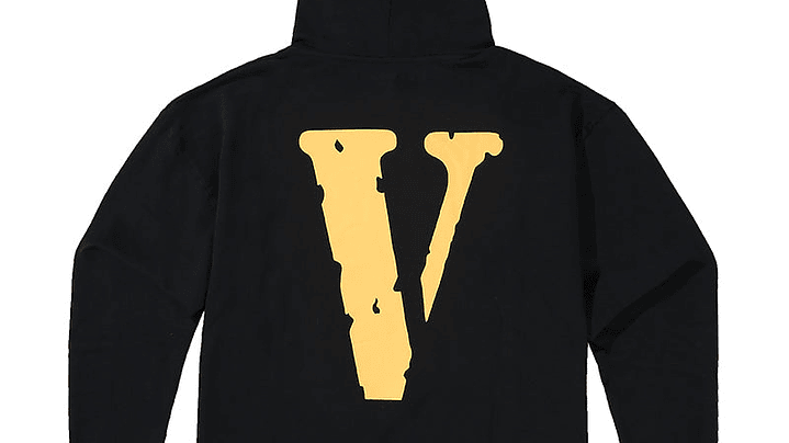 Hoodie Vlone Negro/Amarillo 2
