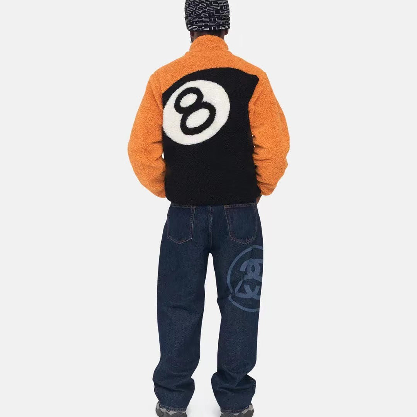 Sherpa stussy 8 ball terracota reversible 2