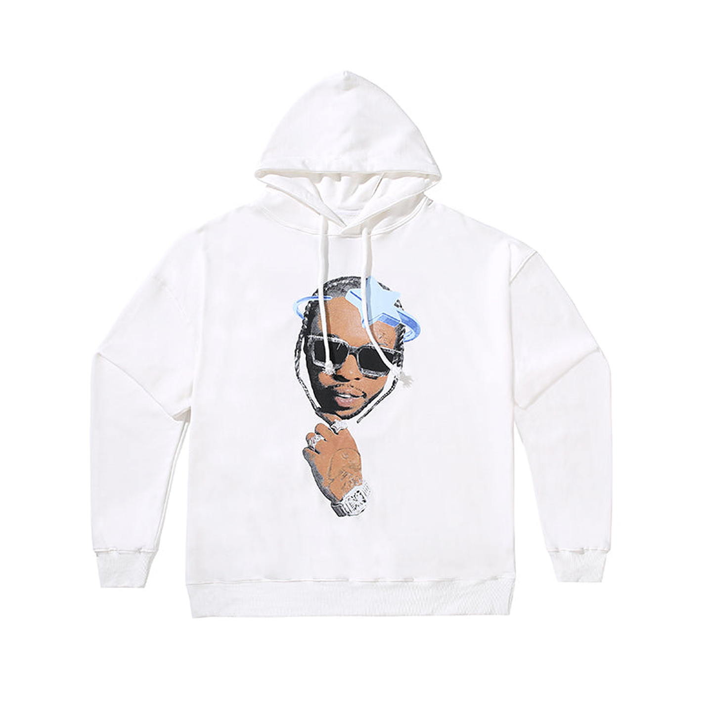 Hoodie Vlone Blanco x Pop Smoke 1