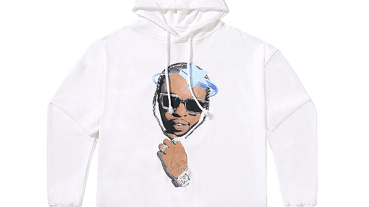 Hoodie Vlone Blanco x Pop Smoke 1