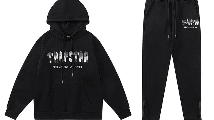 Conjunto Trapstar negro logo Gris/Blanco 1