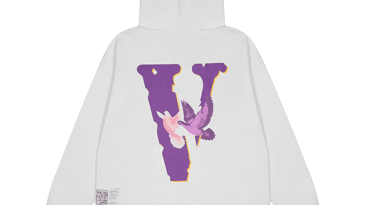 Hoodie Vlone x Palm Angels Blanco 2