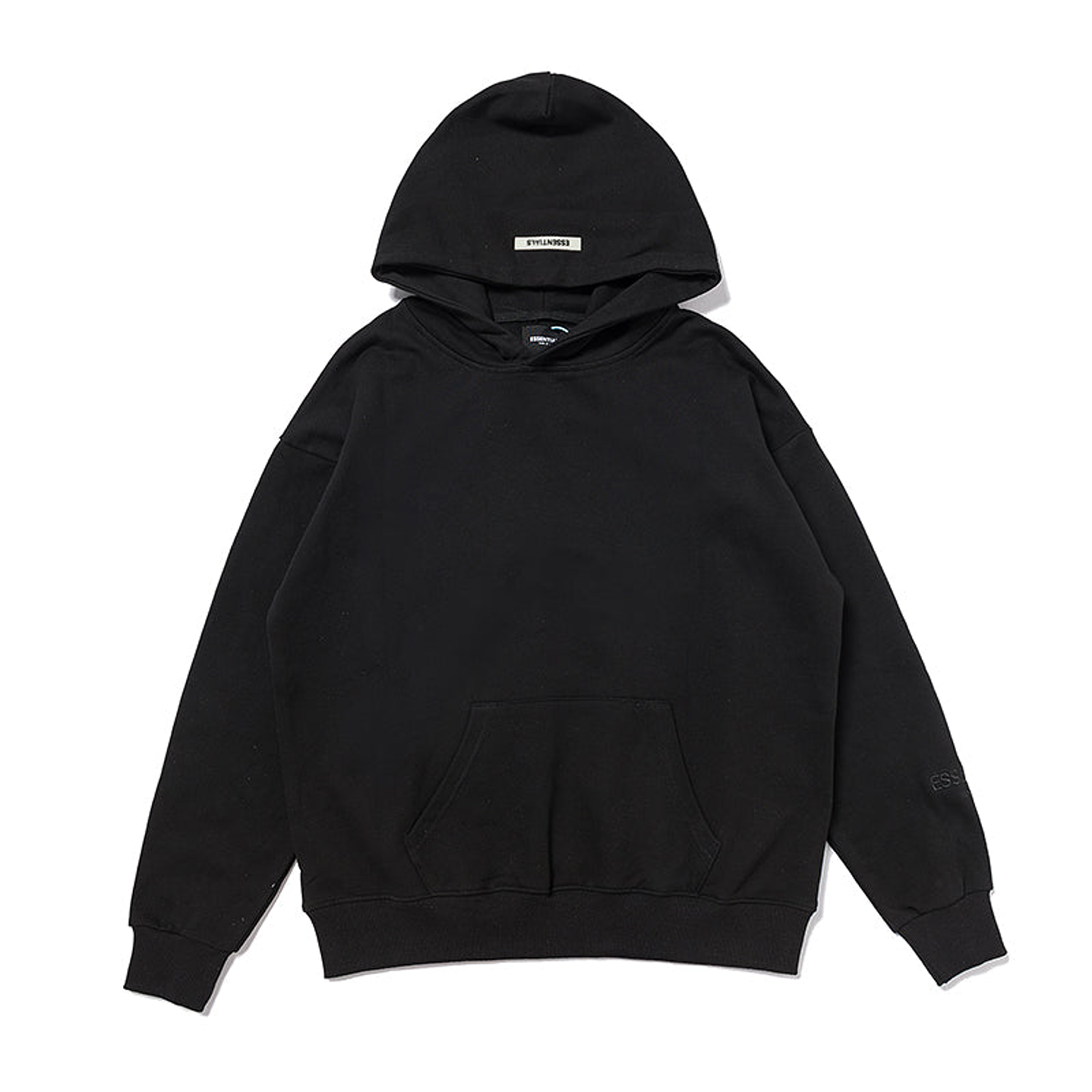 Hoodie Essentials negro reflectante 2