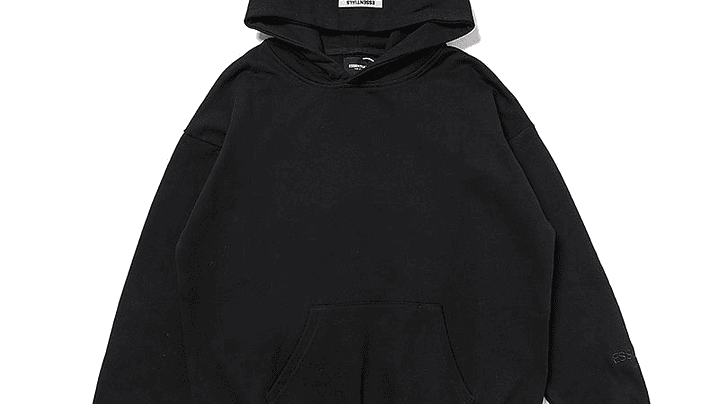 Hoodie Essentials negro reflectante 2