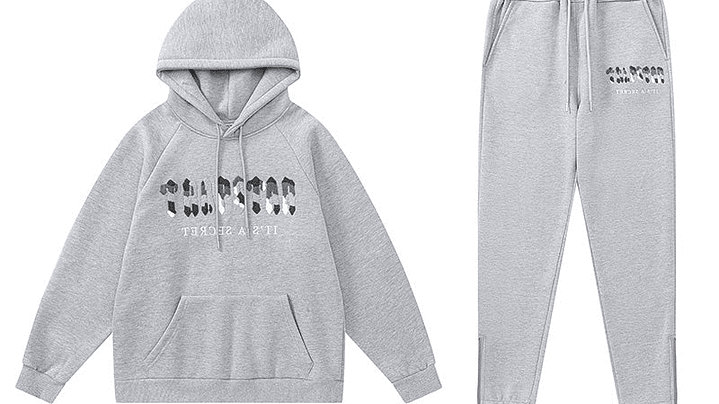 Conjunto Trapstar gris logo Gris/Blanco 1