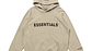 Hoodie Essentials khaki Logo Frontal - Miniatura 1