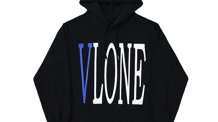 Hoodie Vlone Negro/Azul 1