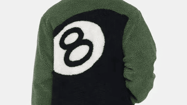 Sherpa stussy 8 ball verde reversible 1