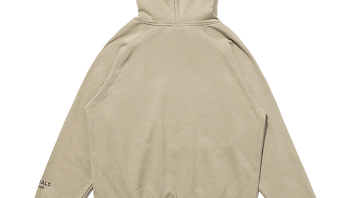 Hoodie Essentials khaki Logo Frontal 2