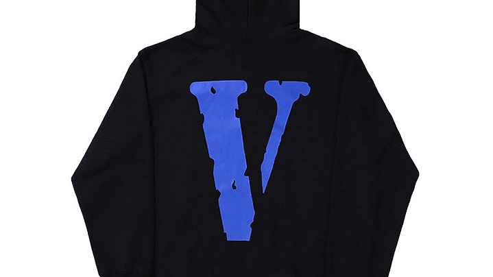 Hoodie Vlone Negro/Azul 2