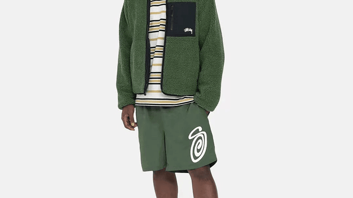 Sherpa stussy 8 ball verde reversible 2