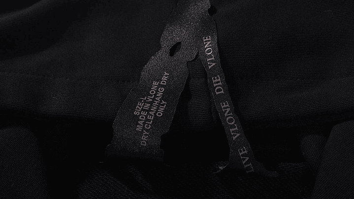 Hoodie Vlone Negro/Azul 3
