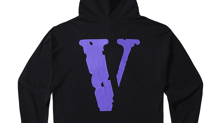 Hoodie Vlone Negro/Morado 2