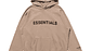 Hoodie Essentials  café claro Logo Frontal - Miniatura 1