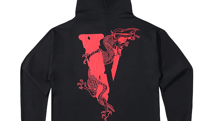 Hoodie Vlone Drake Negro/Rojo 2