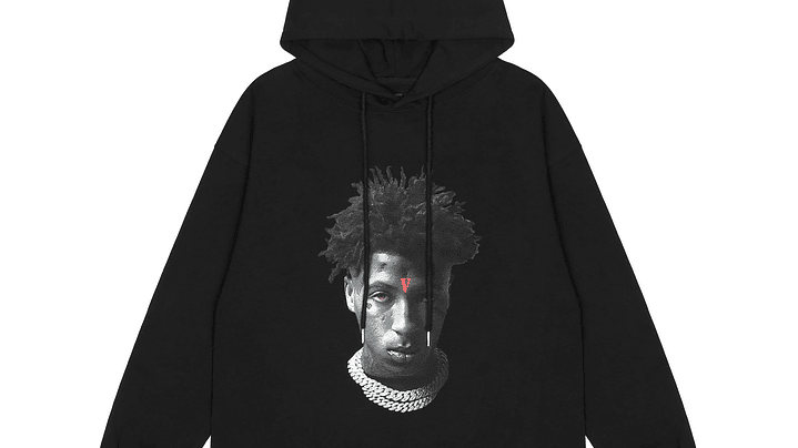 Hoodie Vlone Face Negro 1