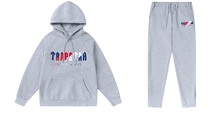 Conjunto Trapstar Gris Logo Azul/Blanco/Rojo 1