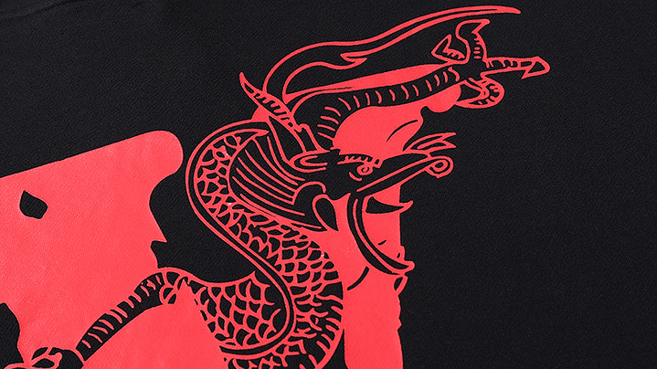 Hoodie Vlone Drake Negro/Rojo 6