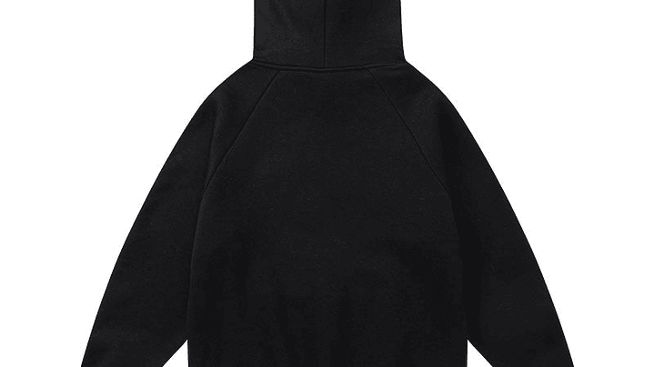 Hoodie Trapstar negro Logo blanco y gris 2