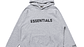 Hoodie Essentials Gris Logo Frontal - Miniatura 1