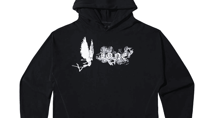 Hoodie Vlone Smoke Demon Angel Negro 1