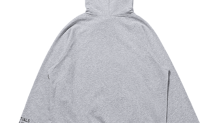 Hoodie Essentials Gris Logo Frontal 2