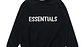 Sweater de punto Essentials negro Logo Frontal - Miniatura 1