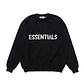 Sweater de punto Essentials negro Logo Frontal - Miniatura 1