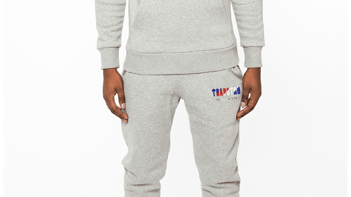 Conjunto Trapstar Gris Logo Azul/Blanco/Rojo 6