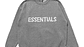Sweater de punto Essentials gris claro Logo Frontal - Miniatura 1