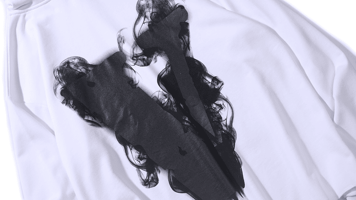 Hoodie Vlone Smoke Demon Angel Blanco 4