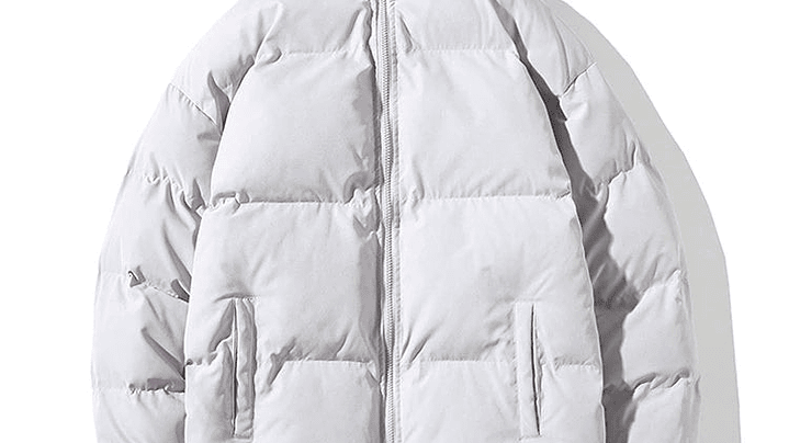 Puffer básica gris claro 1