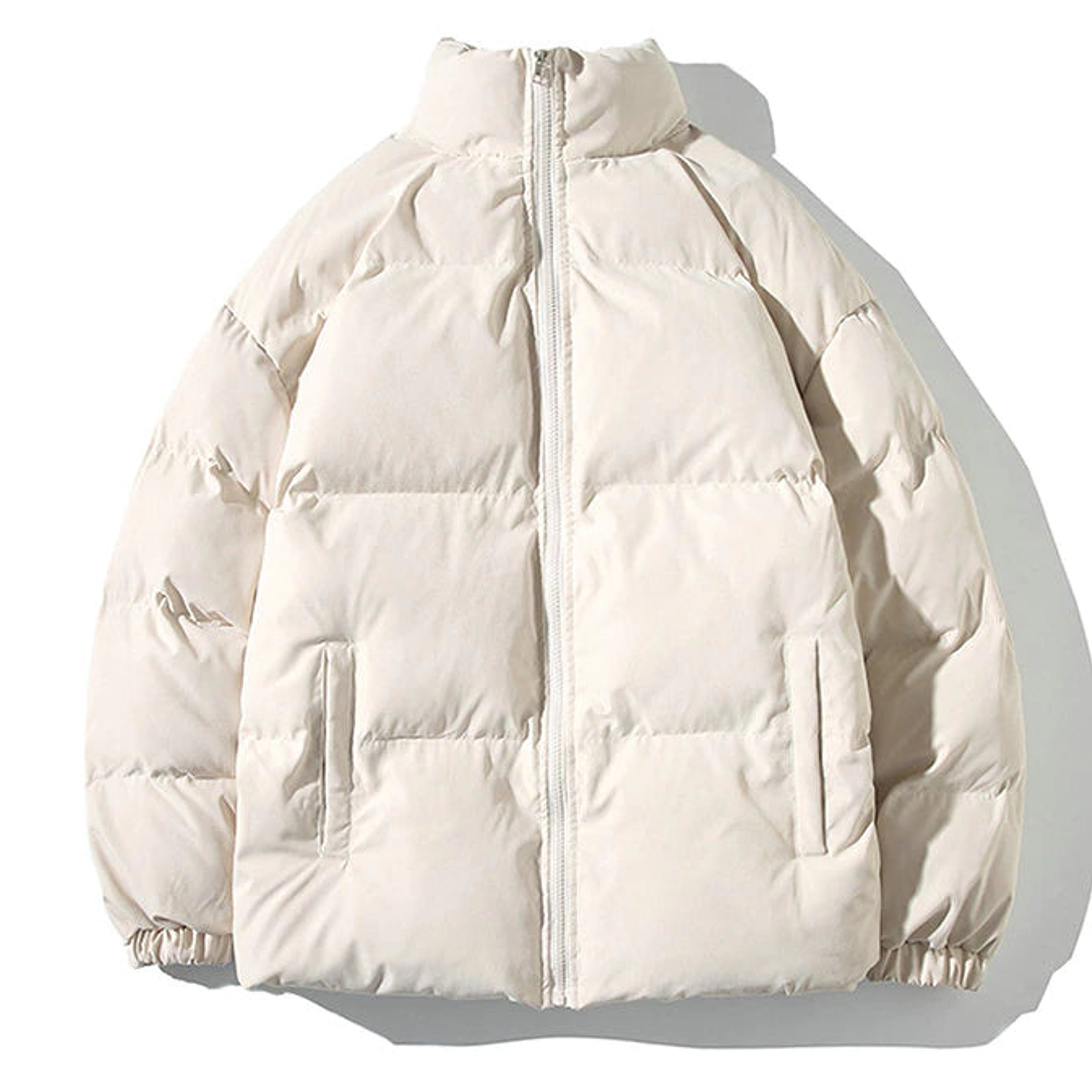 Puffer básica beige 1