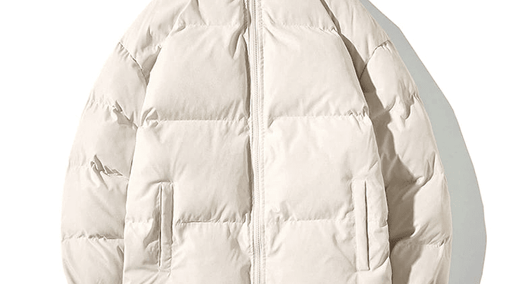 Puffer básica beige 1